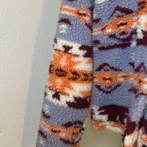 Faux Fur Pattern Wool Jacket